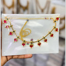 Manisha Jewellery Traditional Gold Plated Palakka Necklace With Pota Stone