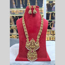 Manisha Jewellery Long Temple Necklace Set With Goddess Lakshmi Engraving