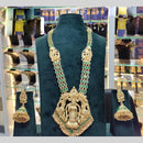 Manisha Jewellery South Indian Style Antique Long Temple Necklace Set