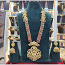 Manisha Jewellery Antique Long Temple Necklace Set with Goddess Lakshmi Motif