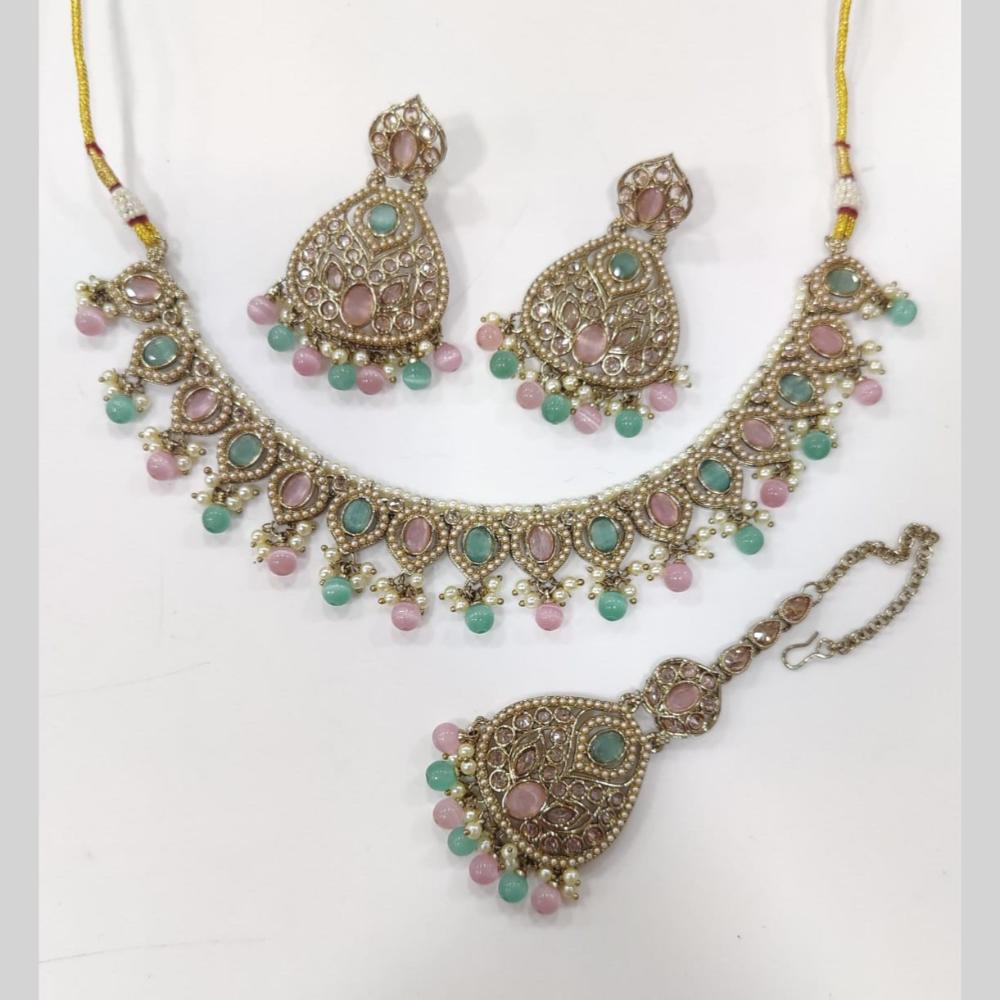 Manisha Jewellery Necklace Set Featuring Austrian  and Crystal Stones