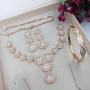 Manisha Jewellery Shimmering Elegance Necklace & Bracelet Set with Austrian Stones