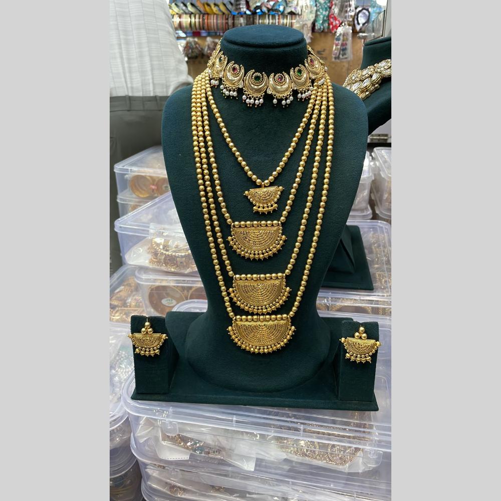 Manisha Jewellery Traditional Mater Mala Double Layer Necklace Set for Women