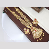 Manisha Jewellery Ethnic Sparkle Pota Stone And Pearl Long Necklace Set