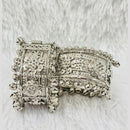 Manisha Jewellery Oxidiesd Plated Rustic Charm Openable Kada