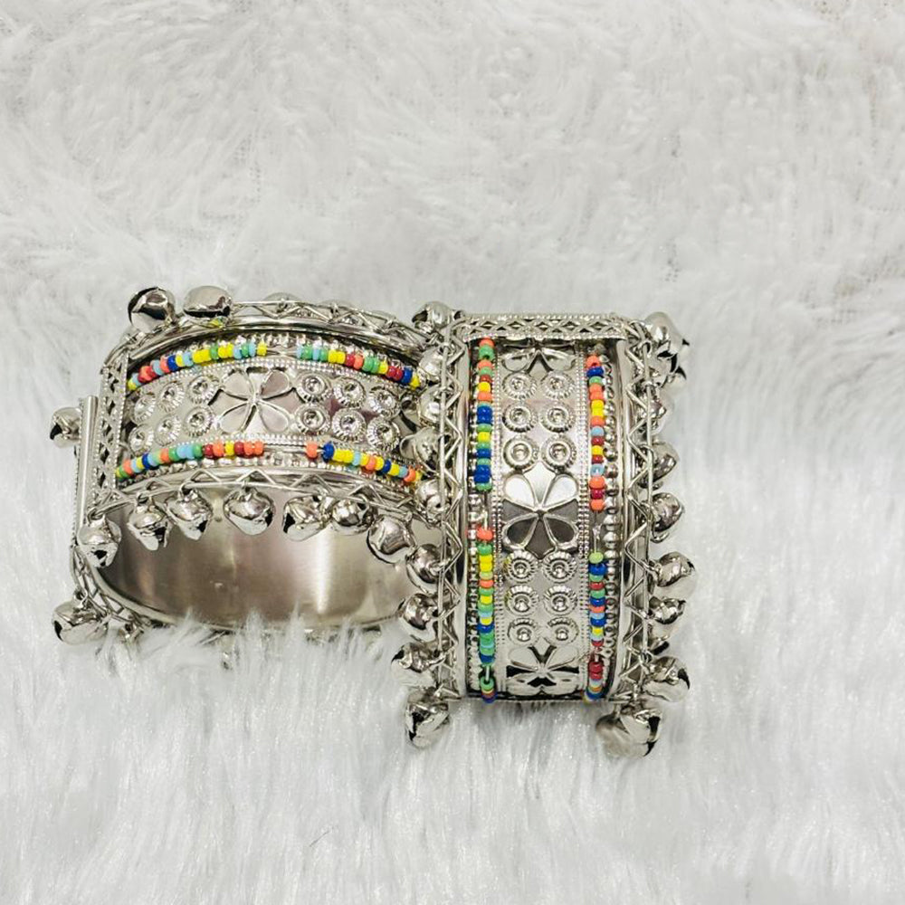 Manisha Jewellery Oxidiesd Plated Rustic Charm Openable Kada