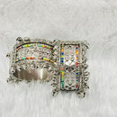 Manisha Jewellery Oxidiesd Plated Rustic Charm Openable Kada