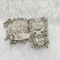 Manisha Jewellery Oxidiesd Plated Rustic Charm Openable Kada