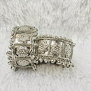 Manisha Jewellery Oxidiesd Plated Rustic Charm Openable Kada