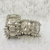 Manisha Jewellery Oxidiesd Plated Rustic Charm Openable Kada