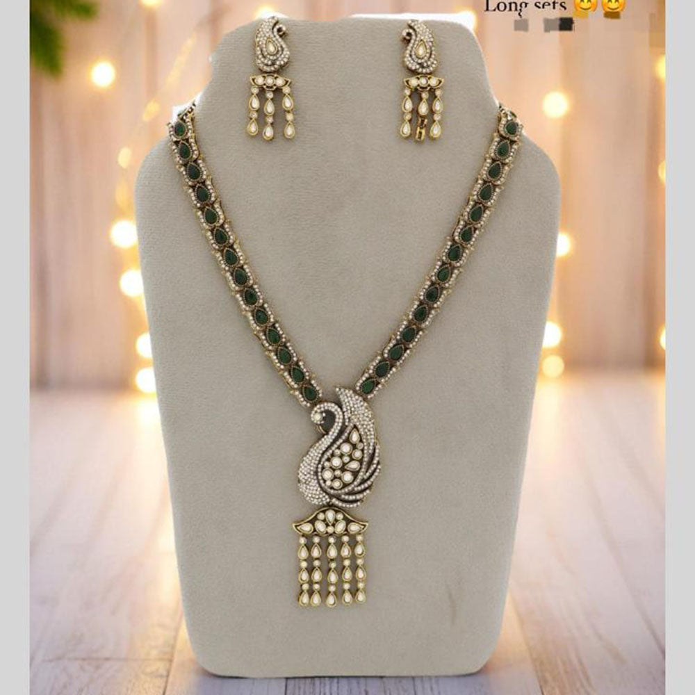 Manisha Jewellery Peacock Inspired Long  Necklace Set