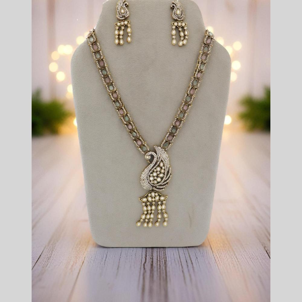 Manisha Jewellery Peacock Inspired Long  Necklace Set