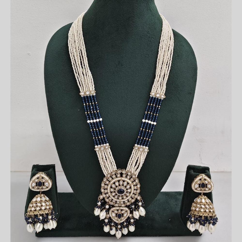 Manisha Jewellery Pearl And Kundan Stone Long Necklace Set