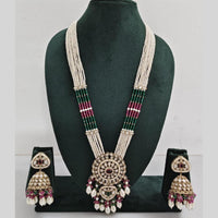 Manisha Jewellery Pearl And Kundan Stone Long Necklace Set