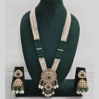 Manisha Jewellery Pearl And Kundan Stone Long Necklace Set