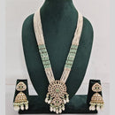Manisha Jewellery Pearl And Kundan Stone Long Necklace Set