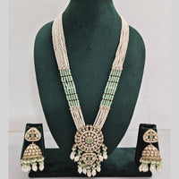 Manisha Jewellery Pearl And Kundan Stone Long Necklace Set