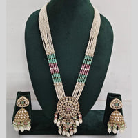 Manisha Jewellery Pearl And Kundan Stone Long Necklace Set