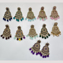 Manisha Jewellery Sparkling Fusion Crystal Stone And Pearls Dangler Earrings