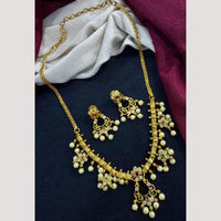 Manisha Jewellery Timeless Grace Austrain Stone And Pearls Necklace Set