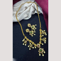 Manisha Jewellery Timeless Grace Austrain Stone And Pearls Necklace Set