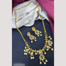 Manisha Jewellery Timeless Grace Austrain Stone And Pearls Necklace Set
