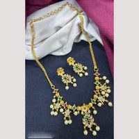 Manisha Jewellery Timeless Grace Austrain Stone And Pearls Necklace Set