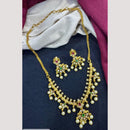 Manisha Jewellery Timeless Grace Austrain Stone And Pearls Necklace Set