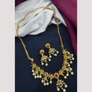 Manisha Jewellery Timeless Grace Austrain Stone And Pearls Necklace Set