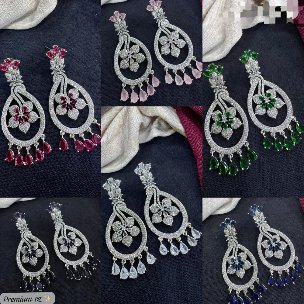 Manisha Jewellery Elegant Pota Stone And Austrian Dangler Earrings