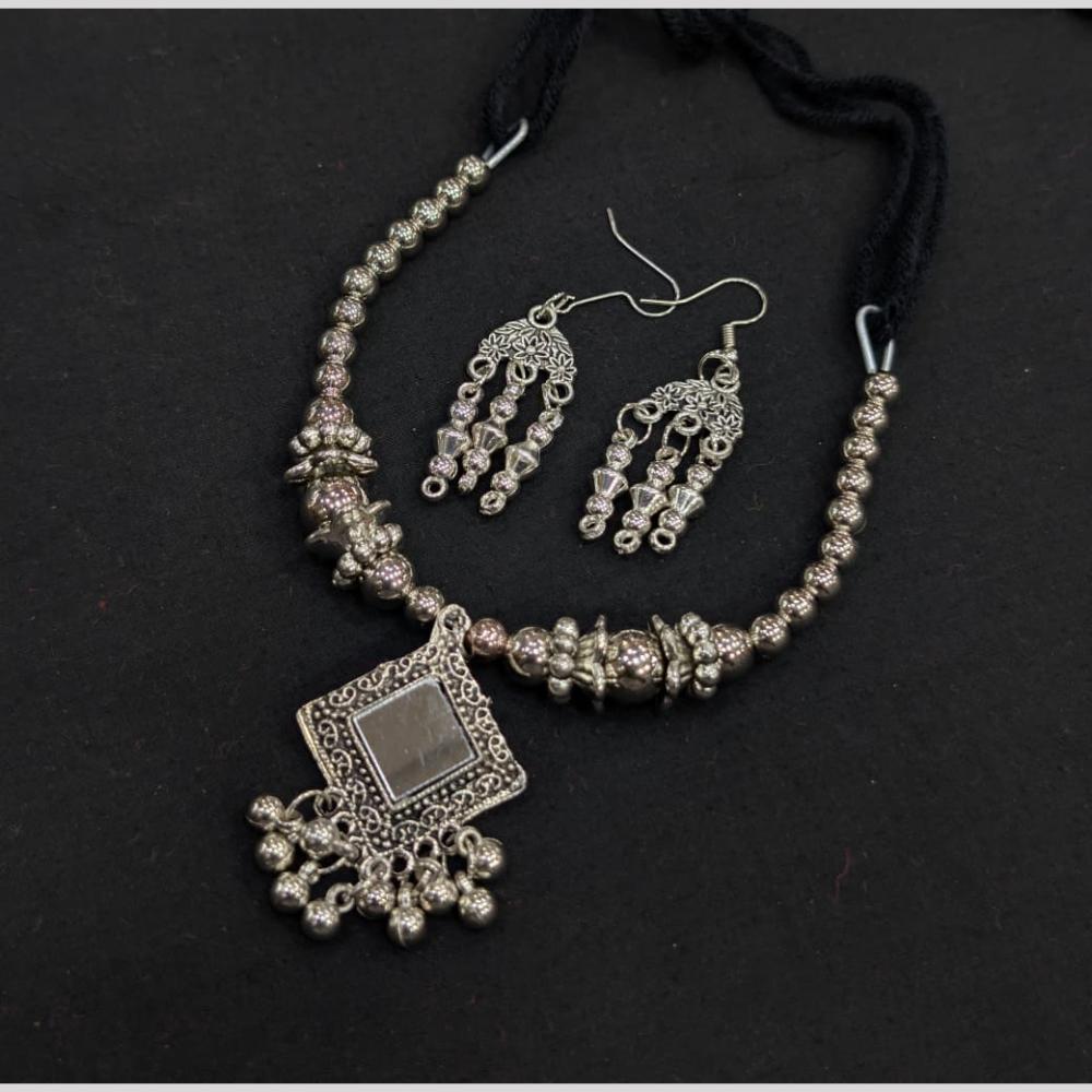 Manisha Jewellery Navratri Elegance Oxidised Necklace Set