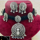 Manisha Jewellery Oxidised Plated Elegant Peacock Motif Necklace Set  