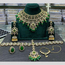 Manisha Jewellery Semi Bridal Necklace Set With Austrain And Pota Stone A Graceful Blend Of Tradition  