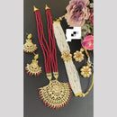 Manisha Jewellery Crystal Stone And Beads Matching Set Stylish Combo For Festive Wear