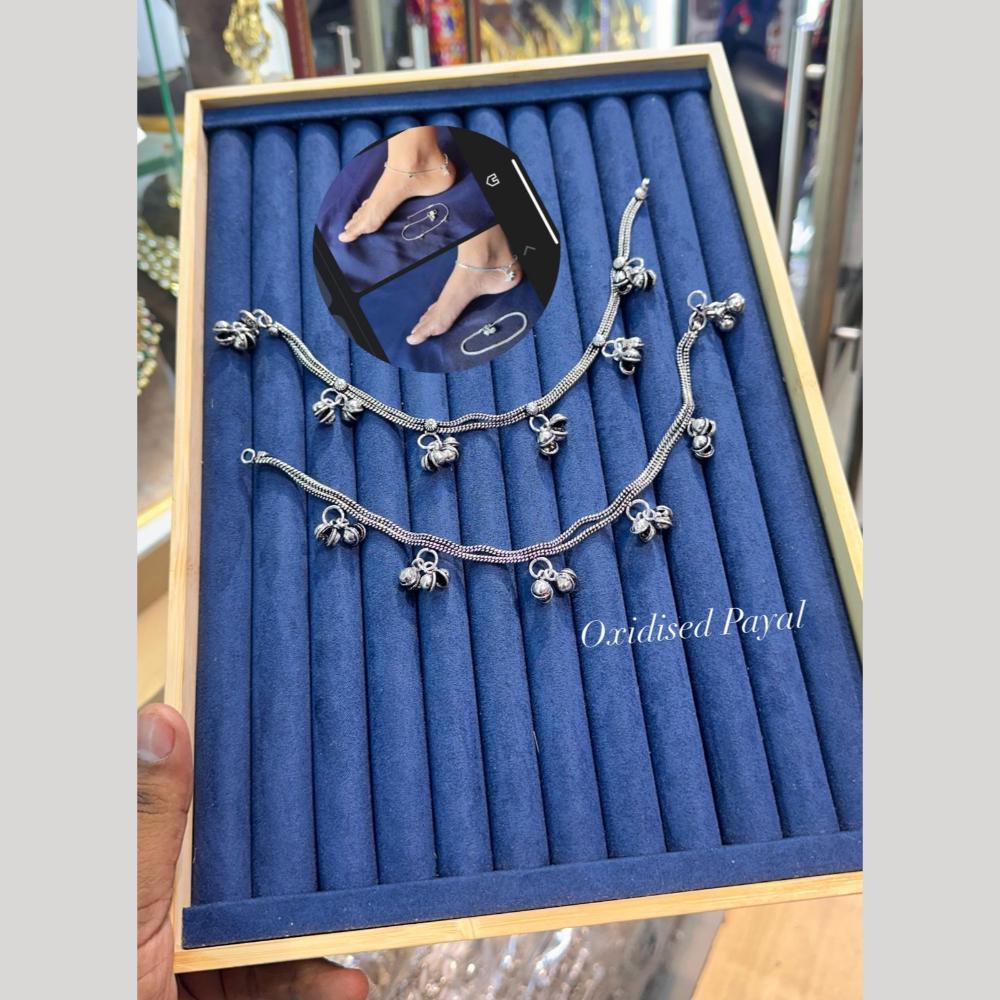 Manisha Jewellery Traditional Silver Anklet for Graceful Footwear Charm