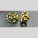 Manisha Jewellery Sleek Hammered Texture Gold-Plated Openable Bracelet set