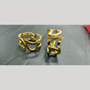 Manisha Jewellery Trendy Hammered Gold Kada with Easy Open Clasp Bracelet