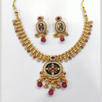 Manisha Jewellery Designer Pota Stone and Pearl Necklace Set for Modern Women