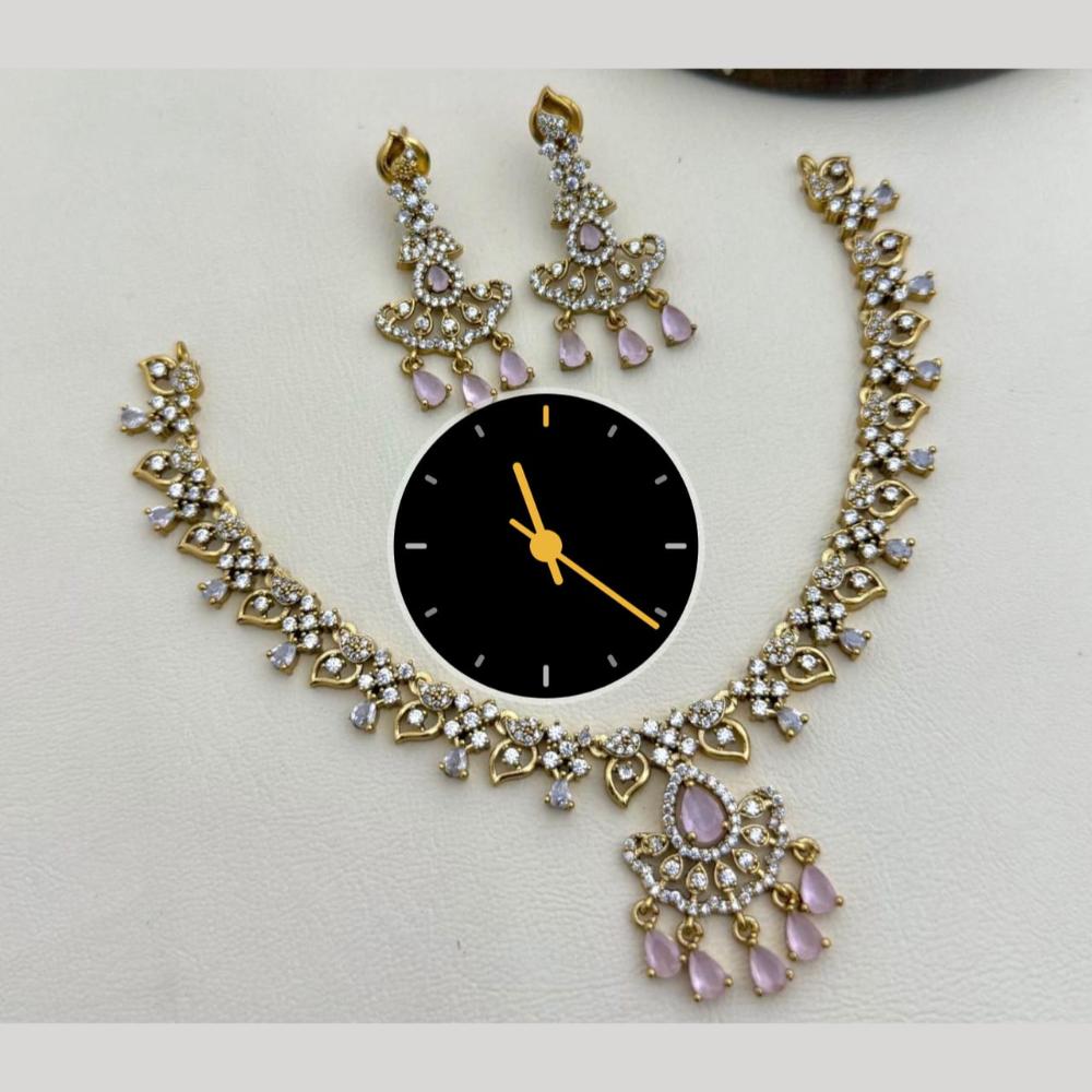 Manisha Jewellery Shimmering Cryatal Stone Necklace Set For Every Occassions