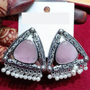 Manisha Jewellery Oxidised Pota Stone And Pearl Dangler Earrings