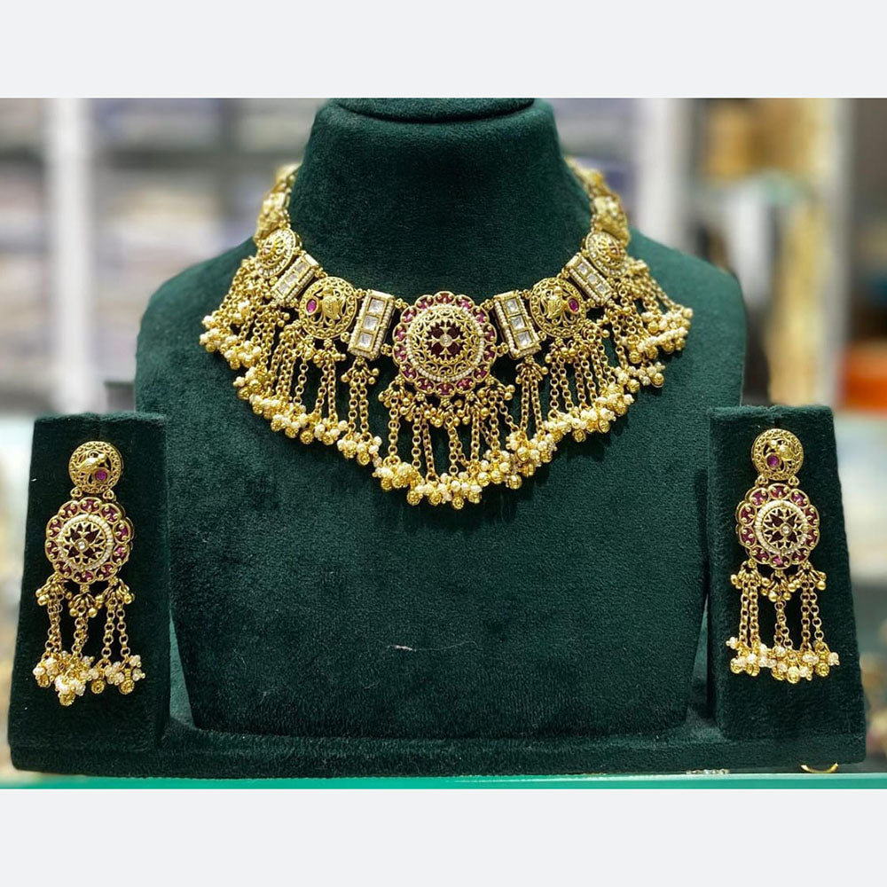 Manisha Jewellery Ethnic Glam Pota Stone Necklace Set