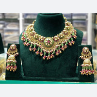Manisha Jewellery Ethnic Glam Pota Stone And Pearl Necklace Set