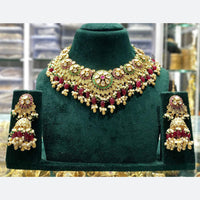 Manisha Jewellery Ethnic Glam Pota Stone And Pearl Necklace Set