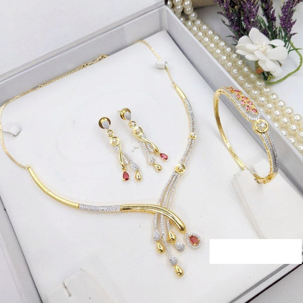 Manisha Jewellery Delicate American Diamont Combo Set
