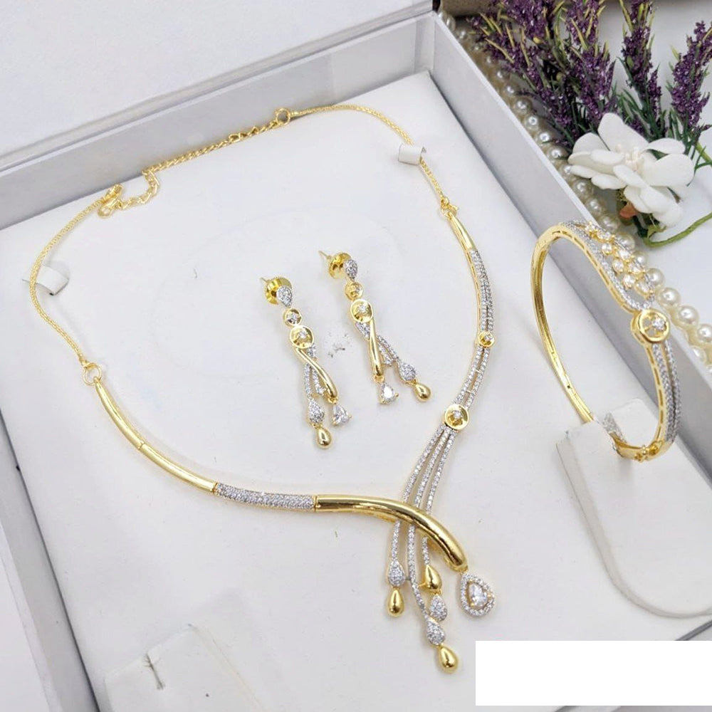Manisha Jewellery Delicate American Diamont Combo Set