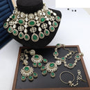 Manisha Jewellery Handcrafted Kundan Stone Semi Bridal Set for Wedding & Festive Wear