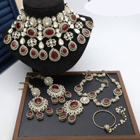 Manisha Jewellery Handcrafted Kundan Stone Semi Bridal Set for Wedding & Festive Wear