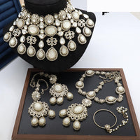 Manisha Jewellery Handcrafted Kundan Stone Semi Bridal Set for Wedding & Festive Wear