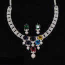 Manisha Jewellery Radiant American Diamond Necklace Set For Special Occassions