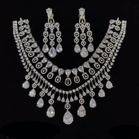 Manisha Jewellery Radiant American Diamond Necklace Set For Special Occassions